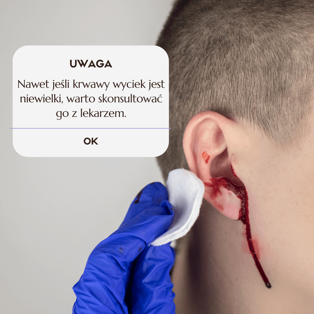Krew z ucha – co oznacza taki objaw?